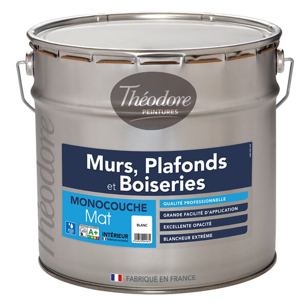 THEODORE PEINTURES - Peinture glycéro boiseries Blanc-T - 0,5L - large