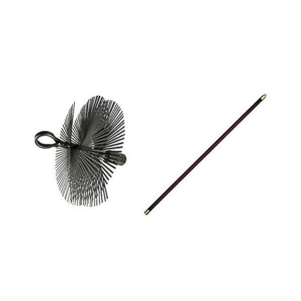 LEMAN - Kit de ramonage 7 ml cannes et hérisson rond acier Diam250mm Leman - large