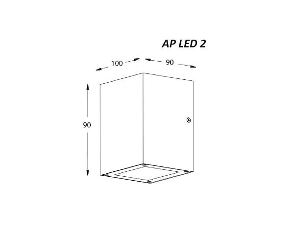 ARIC - Applique LED Hoba IP65 2 alu satiné Aric - large