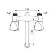 DELABIE - Mélangeur d'évier Delabie MM1/2 entraxe 110 mm L.120 laiton chromé tête à clapet Long-Life bec orientable garantie 10 ans - vignette