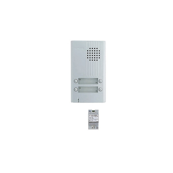 AIPHONE - Kit portier audio 2 fils intégral avec 4 combinés façade alu - Argent - large
