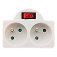ZENITECH - Multiprise biplite 16A + interrupteur façade - Blanc - Zenitech - vignette