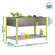 SIMON RACK - SimonRack - Jardinière galva/vert 200L avec étagère - UrbanGarden Top 850x1200x600 Galva Simon Rack - vignette