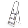 HOSTRÃ–M - Escabeau 3 marches DURA pliable, marchepied léger en aluminium, hauteur plateforme 54cm, pieds antidérapants, charge 150kg, garantie 5 ans Hoström - vignette