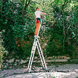 HOSTRÃ–M - Echelle transformable 3 plans StablePro 3x7 marches aluminium extensible coulissante, 6 positions, hauteur travail max 5,00m, garantie 5 ans, Hostrom - vignette