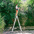HOSTRÃ–M - Echelle transformable 3 plans StablePro 3x9 marches aluminium extensible coulissante, 6 positions, hauteur travail max 6,10m, garantie 5 ans, Hostrom - vignette