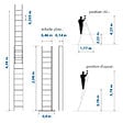 HOSTRÃ–M - Echelle transformable 2 plans StablePro 2x11 marches aluminium extensible coulissante, 3 positions, hauteur travail max 5,78m, garantie 5 ans, Hostrom - vignette