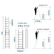HOSTRÃ–M - Echelle transformable 2 plans StablePro 2x7 marches aluminium extensible coulissante, 3 positions, hauteur travail max 4,25m, garantie 5 ans, Hostrom - vignette
