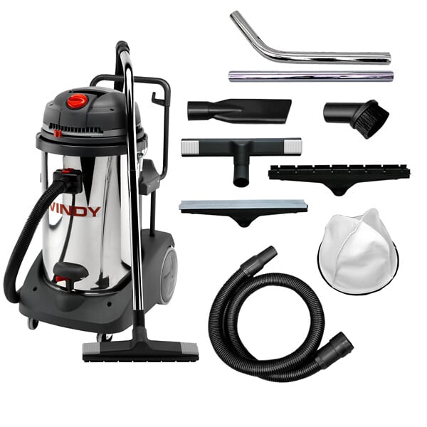LAVORWASH - Pro - Aspirateur eau et poussières 3 moteurs en inox 3600W 78L 195l/s - WINDY 378 IR Lavor - large
