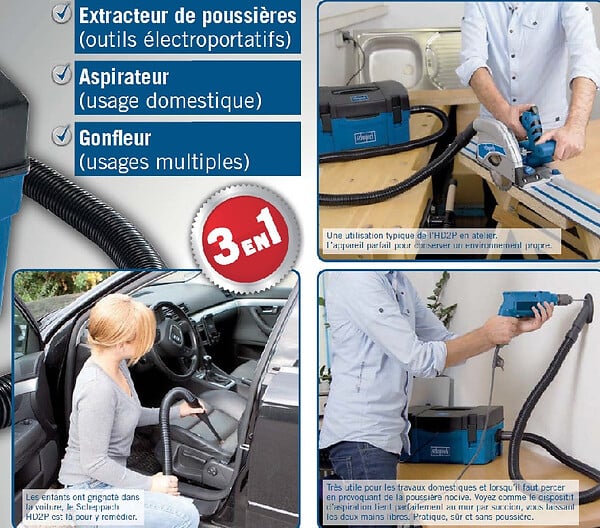 SCHEPPACH - Aspirateur atelier 3 en 1 5L avec 4 accessoires hd2p Scheppach - large