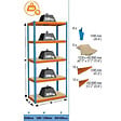 SIMON RACK - SimonRack - Etagère de rangement 2000x1200x450mm bleu/orange/bois charge 300 Kg - Bricoforte 1204-5 Chipboard8435104938584 Simon Rack - vignette