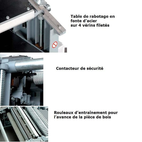 LEMAN - Dégauchisseuse Raboteuse RAD260 - 260 mm 230V - 2000W - large