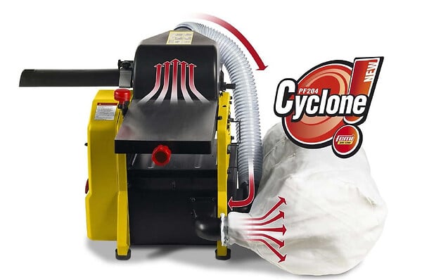 FEMI - Dégauchisseuse Raboteuse avec aspiration intégrée 1,5 Kw l:204mm PF 204 Cyclone Femi - large