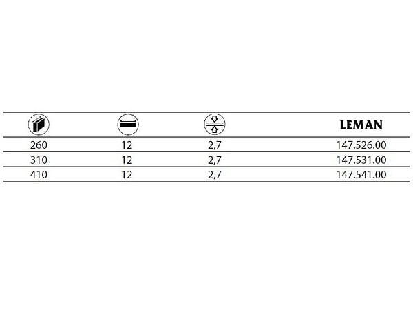LEMAN - Fer Reversible Acier Black Oxide 410x12x2,7 Centrofix/Centrostar147.541.00 Leman - large