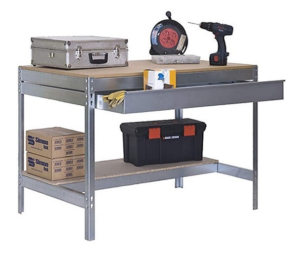SIMON RACK - SimonRack - Etabli galvanisé 842x1510x760 mm Charge 600 Kg - SIMONWORK BT0 BOX 1500 GALVA Simon Rack - large