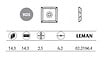 LEMAN - 10 plaquettes d'araseur 14,3x14,3x2,5 mm 4 coupes Leman - vignette