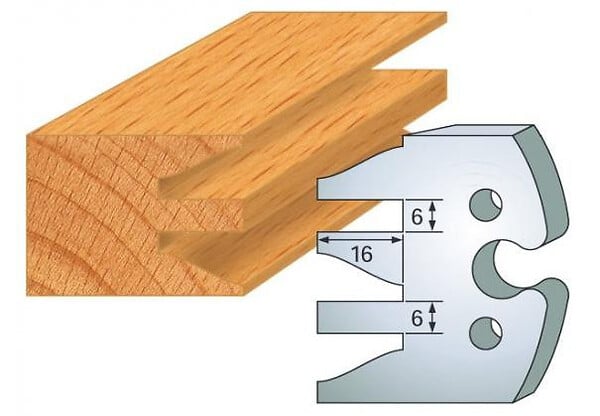 LEMAN - Jeu de 2 Couteaux profilés acier Haut. 50 mm 855.232 Leman - large