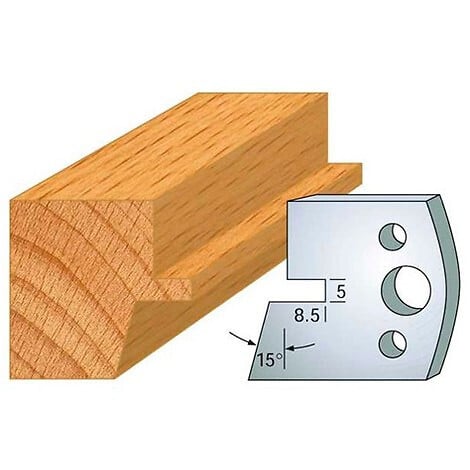 LEMAN - Jeu de 2 fers profilés acier Ht.40 mm N°085 Leman - large