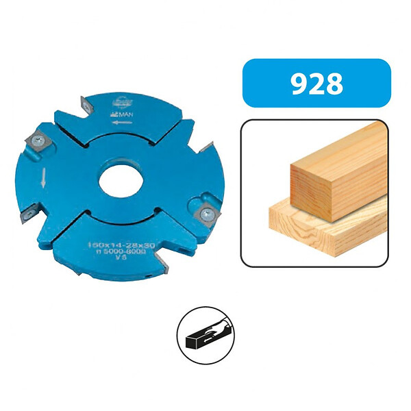 LEMAN - Porte-outils ajustable feuillure et tenon 150x30x Ht.20/39 z4+4 928.150.30.2039 Leman - large