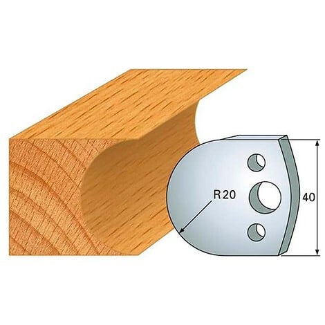 LEMAN - Jeu de 2 fers profilés acier Ht.40 mm N°131 Leman - large