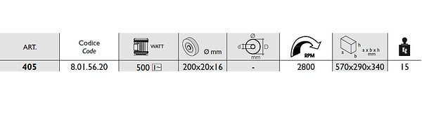 FEMI - Touret à  meuler Professsionnel Meule Diam200mm 500W (moteur induction) 405 Femi - large