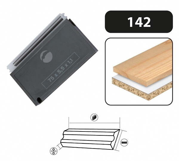 LEMAN - Boite 10 Fers de Rabot Reversibles Carbure 80 X 5,5 X 1,1 Leman - large