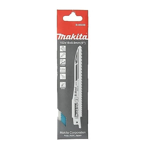 MAKITA - Lot de 5 Lames de scie sabre Super Express MAKITA B-05038 pour métal et acier - large