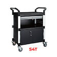 STOCKMAN - Servante 250 kg 3 plat. 680x450 + 1 tiroir + porte S4T Stockman - vignette