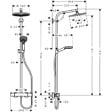 HANSGROHE - Colonne de douche Crometta S 240 Hansgrohe - 1+2 jets - Avec mitigeur thermostatique - Pour douche - vignette