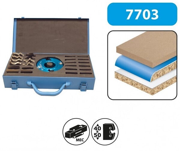 LEMAN - Coffret Porte-outil à  Profiler D.120 Al.50 Ht.50 Et 6 Jeux de Fers Profiles Leman - large