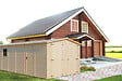 TIMBELA - TIMBELA M102 - GARAGE en bois Naturel - H222xL616xl324 cm / 18 m² - vignette