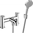 HANSGROHE - Vernis Blend Set bain/douche mitigeur + Douchette à main avec support mural, Chrome (71461000) - vignette