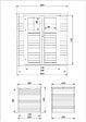TIMBELA - Abri de jardin en bois H200 x l204 x L204 cm / 3.53 m2 AVEC SOL TRAITÉ - M309F+M309G - vignette