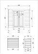 TIMBELA - Abri de jardin en bois - H200 x l239 x L142 cm / 2.63 m2 AVEC SOL TRAITÉ - M310F+M310G - vignette
