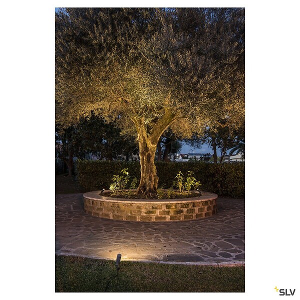 SLV - Projecteur extérieur anthracite SLV SYNA avec LED intégrée, 8,6W, 3000K, IP55 - large