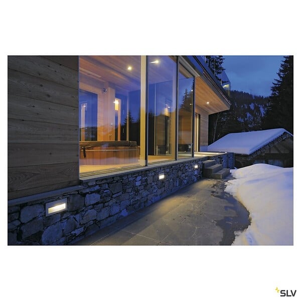 SLV - Encastré mural extérieur avec LED intégrée BRICK DOWNUNDER, 1,4W, 3000K, IP54 - large