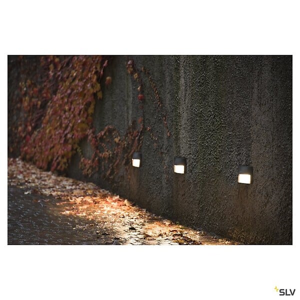 SLV - Encastré mural extérieur avec LED intégrée SLV ADI, anthracite, 18W, 3000K, IP55 - large