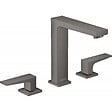 HANSGROHE - Metropol 160 Mélangeur de lavabo 3 trous poignées manettes, bonde Push-Open, Noir Chromé brossé (32515340) - vignette