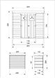TIMBELA - TIMBELA M311+M311G Abri de jardin en bois l204xL142xH200cm / 2.22m2 AVEC SOL TRAITÉ - vignette