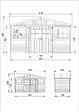 TIMBELA - Abri de jardin en bois H246x418x220 cm/8 m² - PLUS LES PLANCHERS IMPRÉGNÉ - M332+M332G - vignette