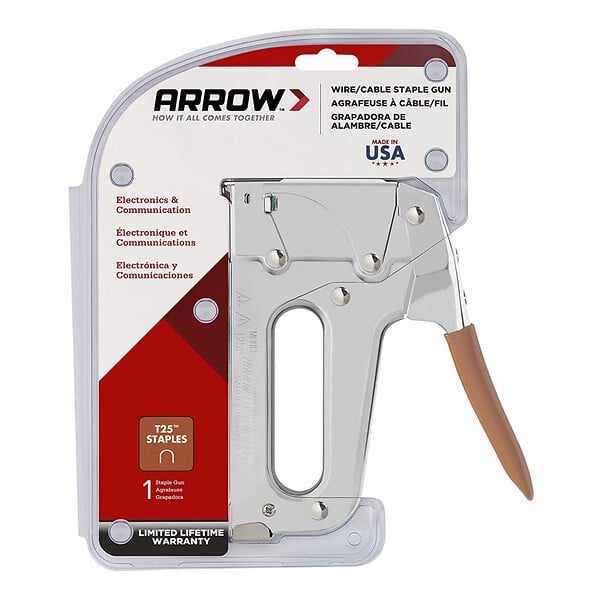 ARROW - Agrafeuse câble Professionnelle agrafes rondes T25 Arrow - large