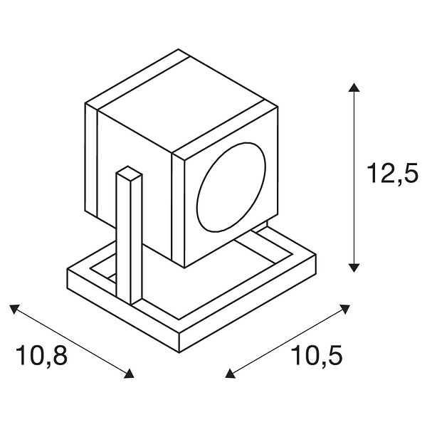 SLV - Projecteur extérieur anthracite SLV CUBIX, GU10/QPAR51, 25W max, IP44 - large
