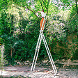 HOSTRÃ–M - Echelle transformable 3 plans StablePro 3x11 marches aluminium extensible coulissante, 6 positions, hauteur travail max 6,31m, garantie 5 ans, Hostrom - vignette
