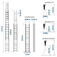 HOSTRÃ–M - Echelle transformable 3 plans StablePro 3x13 marches aluminium extensible coulissante, 6 positions, hauteur travail max 8,61m, garantie 5 ans, Hostrom - vignette
