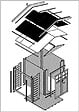 TIMBELA - Abri de jardin en bois et range bûches AVEC SOL TRAITÉ - M386F - vignette