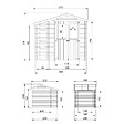 TIMBELA - TIMBELA M386C +M386G Abri de jardin en bois et range bûches I206xL272xH218 cm/ 3,53 + 0,97 m2 AVEC SOL TRAITÉ - vignette