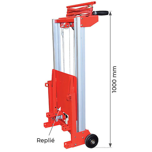STOCKMAN - Stockman - Mini gerbeur manuel transportable et pliable 80 Kg 1250 mm - STD STOCKMAN - large