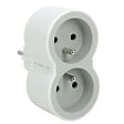 LEGRAND - Fiche multiprise 2 prises frontales - Blanc et gris - vignette