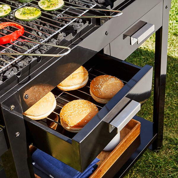 Barbecue charbon bois grilles 134x49.5x93.5cm - large