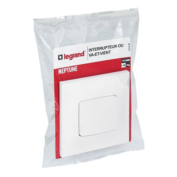 LEGRAND - Interrupteur va-et-vient Neptune - plastique - Blanc - large